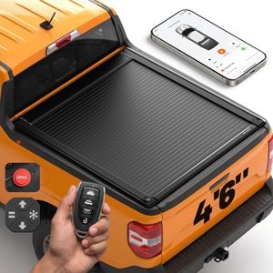 WOLFBOX Power Retractable Tonneau Cover for 2022-2026 Ford Maverick. Fits 4.6ft Bed. Electric Aluminum Truck Bed Cover with Remote Control & App, Weatherproof & Anti-Theft Accessories
