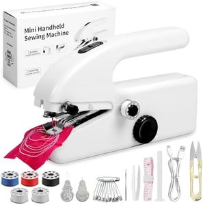 Portable Handheld Sewing Machine for Beginners, Mini Sewing Machine with 2 Speed Modes, Battery & USB Powered, Easy to Use for Quick Home Repairs, Clothes & Fabric Crafts