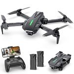 DEERC D70 Mini Drone for Kids Adults with Camera, 720P HD FPV Foldable RC Quadcopter for Boys Girls with Headless Mode, Tap Fly, 360° Flips, Voice and Gesture Control, 2 Modular Batteries