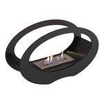 KRATKI ECHO Ethanol Fireplace, Freestanding Real-Fire Fireplace, 15 cm Flames, Dimensions in cm: W 50 x H 29 x D 16.2 cm. Weight: 7.8 kg. Fuel: bioethanol for soot-free and smokeless fire magic