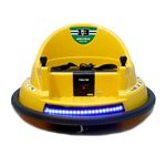 TYGATEC Bumping Race Car - 6V Kids Toy Electric Ride On Bumper Car Vehicle with Remote Control, Baby Car with LED Lights & 360 Degree Spin, 2 Driving Modes (Yellow)