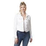 Jessica Simpson Women's Pixie Denim Jacket, White, X-Small