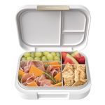 Bentgo® Modern - Versatile 4-Compartment Bento-Style Lunch Box for Adults and Teens, Leak-Resistant, Ideal for On-The-Go Balanced Eating - BPA-Free, Matte Finish and Ergonomic Design (White)