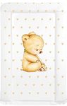 Baby Nursery Waterproof Soft Padded Changing Mat Raised Soft Edges Easy Wipe Clean Nappy Change Pad Cute Lovely Animal Design for Girl Boy (Bear Love)