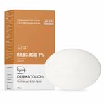 DERMATOUCH Kojic Acid 1% Soap with Glutathione | For Pigmentation & Sun damage | Soap for Men & Women | Suitable for All Skin Types | 75g