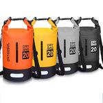 Dry Bag 5L 10L 20L 30L Waterproof Dry Bag Sack Waterproof Bag with Waterproof Phone Case Long Adjustable Strap for Kayaking Boat Tour Canoe, Fishing, Rafting, Swimming, Snowboarding
