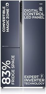 Haier 598 L, 3 Star, 83% Convertible Fridge Space, Expert Inverter, Frost Free, Side by Side Refrigerator, (HRT-683GK, Graphite Black)