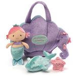 Baby GUND Play Soft Collection, Mermaid Adventure 5-Piece Plush Playset with Rattle, Squeaker and Crinkle Plush Toys, Sensory Toy for Babies and Newborns, 8”