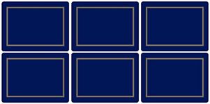 Portmeirion Pimpernel Classic Midnight Placemats, Set of 6,Multi Coloured,30.5 x 23cm