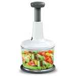 Unibos Large Hand Manual Food Chopper, Express Hand Held Chopper, Large 8.5-Cup, Chop & Cut Fruits, Vegetables, Herbs, Onions