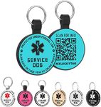 MYLUCKYTAG QR Code Service Dog Tag - Pet Online Profile - Scan QR Receive Instant Pet Location Alert Email