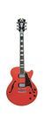 D'Angelico Electric Guitar Semi Hollow Premier SS Stopbar - Fiesta Red DAPSSFRCSCB