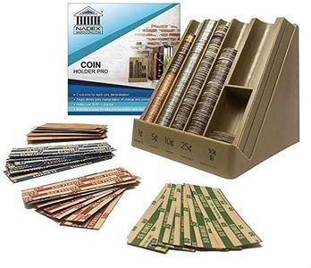 Nadex Vertical Coin Holder Pro - Coin Sorting Organizer Sorts Coins in Columns, Great for Bank Tellers, Making Change and Storing Coins