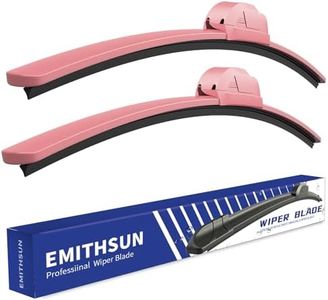EMITHSUN OEM QUALITY 26" + 18" Premium All-Seasons Durable Stable And Quiet Sakura Pink Windshield Wiper Blades (Set of 2)