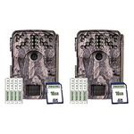 Moultrie MCG-14002 Camera A900i Game Trail Camera Bundle | AAA Batteries | 16 MB SD Cards Pine Bark Camera - (2 Pack)