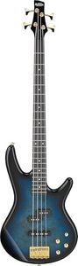 Ibanez Gio GSR200PC 4-String Right-Handed Electric Bass Guitar with Okoume Body, Maple Neck, and Purpleheart Fretboard (Transparent Marine Burst)