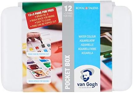 Van Gogh Watercolour Set Van Gogh Pocket Box of 12 Half-Pots + 3 Free