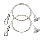 2 Pcs 1.5mm*2m Adjustable Picture Hanging Wire with 2 Crimp Tube Hanging Disc Heavy Duty Stainless Steel Wire Rope for Hanging Picture Frames,Light/Lamp Hardware,Heavy Duty Mirrors,Hold Up to 30 KG