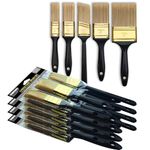Crozzfog Paint Brush Set, 20 Pack, 5 Sizes Paint Brushes (1" 1.5" 2" 3" Flat & 1.5" Angled), Small Paint Brushes for Walls, Furniture, Arts and Home Improvement - from Corners to Large Surface