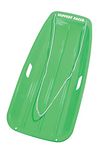 Slippery Racer Downhill Sprinter Flexible Kids Toddler Plastic Cold-Resistant Toboggan Snow Sled with Pull Rope and Handles, Green