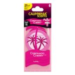 California Scents Palms, Car Air Fresheners for Hanging, Cherry Scent, Set of 6 , New Car Smell, Strong Long-Lasting Fragrance, Eliminates Odour, Ideal for Car Detailing