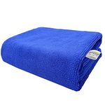 SOFTSPUN Microfiber Gym & Sports Towels for Men & Women 1pcs Blue 340 GSM 40X60cms Fast Drying Super Absorbent Lightweight & UltraCompact Sweat Towels for Working Out Camping Hiking Travel.