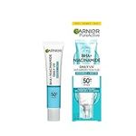 Garnier Sunscreen, With SPF50, Anti Imperfection Fluid, Prevents & Corrects Sun Damage, Invisible and Matte Finsih, Pure Active BHA + Niacinamide Daily UV, 40ml