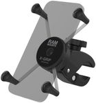 RAM MOUNTS X-Grip Large Phone Mount with Low-Profile RAM Tough-Claw RAM-HOL-UN10-400-2U for Rails 0.625" to 1.14" in Diameter