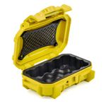 Seahorse 52 Portable Waterproof Dry Box Hard Protective Micro Case - Mil Spec/USA Made / IP67 Waterproof/Lockable - for Earbuds, PLB, IEM, Small Medical Devices, Stash Box (Yellow)