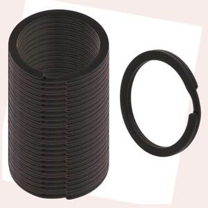 30 Pcs Flat Key Rings - 1.18” (30mm) Split Rings for Keys, DIY Crafts, Jewelry Making, Dog Tags - Black
