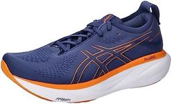 ASICS Men's Gel-Nimbus 25 Running Shoes, 10.5, DEEP Ocean/Bright Orange