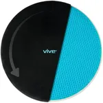Vive Swivel Car Seat Cushion for Handicapped & Elderly Assistance - 360 Large Round Rotating Chair Pad with Memory Foam (Black)