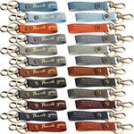 Unittype 12 Pcs Thank You Key Chains Gift Bulk PU Leather Inspirational Keychains with Lobster Clasp Loop Thank You Gifts Employee Appreciation Gifts Christmas Gifts for Coworker Team Staff Teacher,