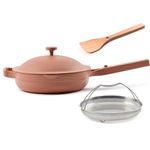 Our Place Always Pan 2.0-26.7 cm Nonstick, Toxin-Free Ceramic Cookware | Versatile Frying Pan, Skillet, Saute Pan | Stainless Steel Handle | Oven Safe | Lightweight Aluminum Body | Spice