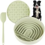 Hertzko Silicone Slow Feeder Dog Bowl Set - Bowl, Lick Mat, Spatula - Silicone Slow Feeder Dog Bowls - Dog Slow Feeder - Slow Feeder Cat Bowl - Cat & Dog Food Bowl - Pet Supplies