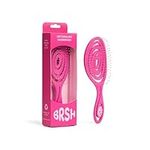 BRSH Detangle Hair Brush, Detangler Hair Brush for Women, Men & Kids, Detangling Brush for Thin, Fine, Thick and Normal Hair - Eco Friendly, Flexible, Vegan, Straw Brush - Wet and Dry Hair - Pink