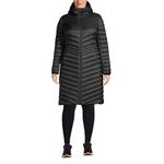 Lands' End Women's Ultralight Packable Long Down Coat, Black, Medium