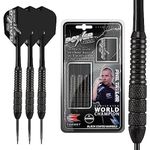 TARGET Darts Phil Taylor Power Storm Black, 24G Brass Steel Tip Darts Set | Player Edition Phil Taylor Darts Set with Storage Case, Beginner Dart Sets, Phil Taylor Dart Kit