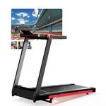 Superun Treadmills for Home Foldable with 6% Incline,16km/h,112x42cm Large Running Area,158KG Capacity Folding Treadmill,2573W Motor Running Machines for Home with APP Control,Door to Door Delivery