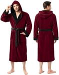 NY Threads Mens Robe with Hood, Lux