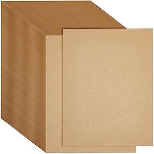 Best Paper Greetings 48-Pack Kraft Paper Sheets for Wedding, Brown Cardstock for Party Invitations, Announcements, Drawing, DIY Projects, Arts and Crafts, Letter Size, 120gsm (8.5 x 11 Inches)