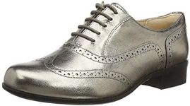 Clarks Womens Casual Clarks Hamble Oak Leather Shoes, Grey (Stone Met Lea Stone Met Lea)*6 UK