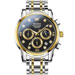 OLEVS Chronograph Analogue Men's Luxury Stainless Steel Watch (Black Dial)