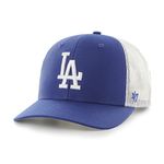 '47 MLB Men's Trucker Snapback Adjustable Hat, Los Angeles Dodgers - Blue, One Size