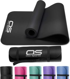 Extra Thick Yoga Mat – Black, Non-Slip Fitness Exercise Mat
