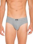 Jockey Men's Super Combed Cotton Poco Briefs with Durable concealed waistband (Pack of 3) 8035_Grey Melange_L