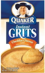 Quaker, Instant, Cheddar Cheese Flavored Grits, 12oz Box (Pack of 4)