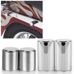 PSLER 4 PCS Docking Hardware Point Cover Kit Case for 2009-2022 Touring Electra Glide Street Glide Road Glide Road King Models 2 Short 2 Long Chrome