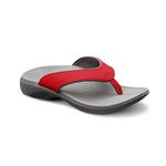 Dr. Comfort Womens Shannon Diabetic Orthotic Thong Slipper red Size: 7 Wide
