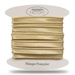 designers-factory Satin Piping Trim for Sewing - Available in Several Colors - Ideal for Refined finishes, to be Placed Between 2 Fabrics or at The Edge of Your Creations. (by 10.93 Yards, Gold)